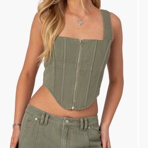 Denim Corset Top